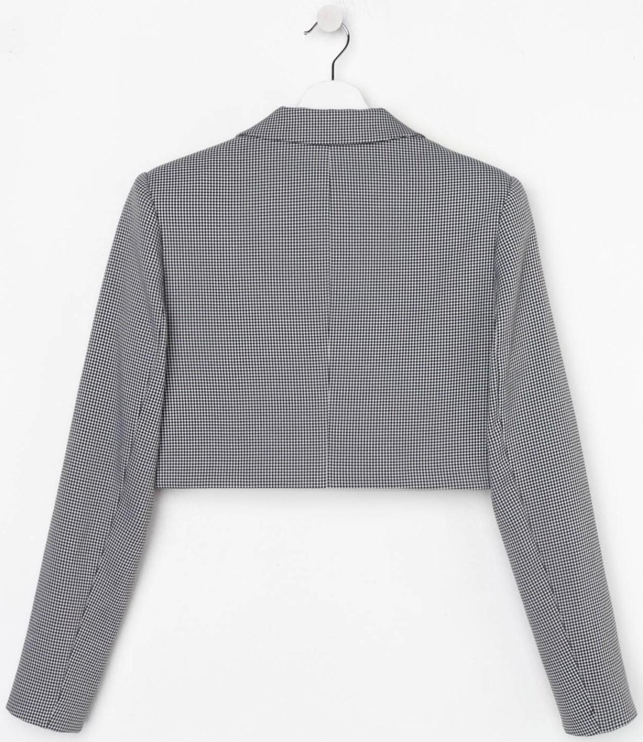Пиджак женский укороченный MIST р. 46, чёрный/белый