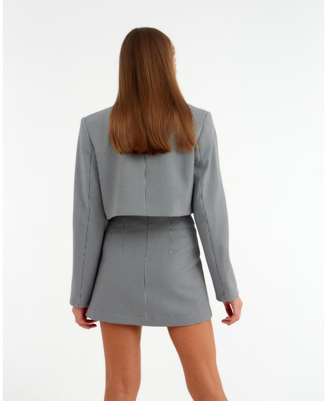 Пиджак женский укороченный MIST р. 46, чёрный/белый