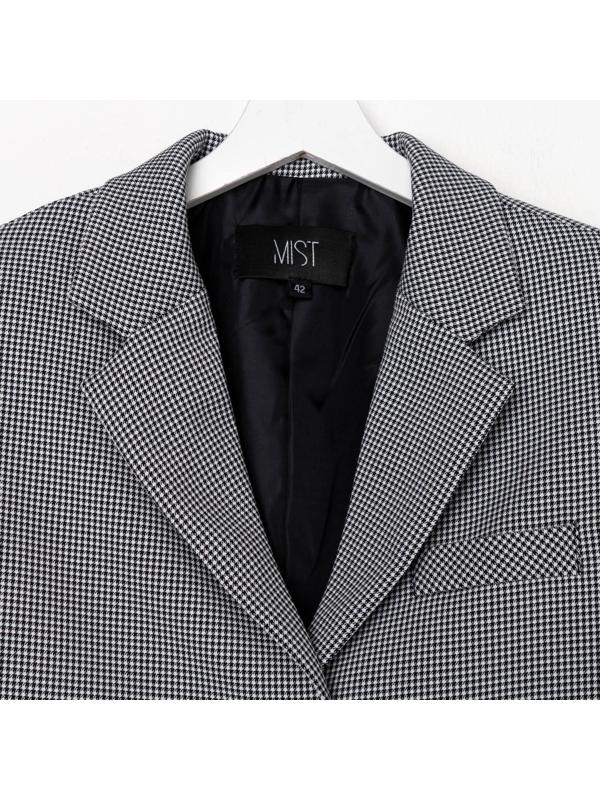 Пиджак женский укороченный MIST р. 46, чёрный/белый
