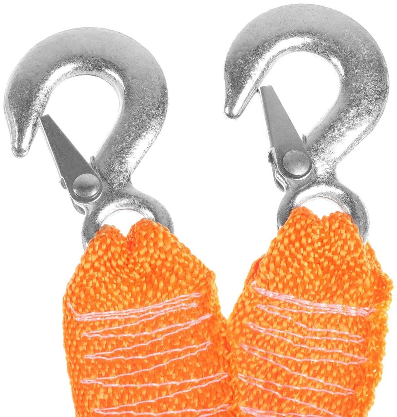 Трос-лента буксировочный TORSO, 5 т, 4 м, 2 крюка