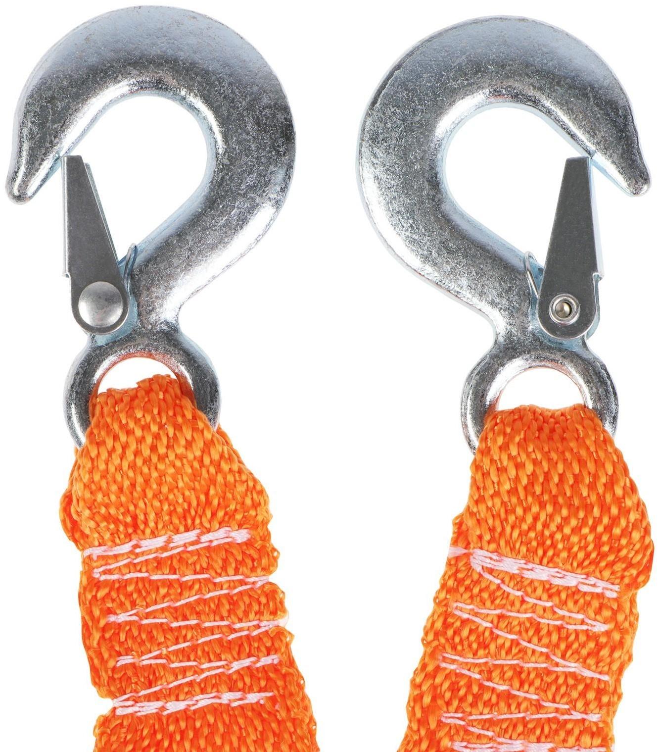 Трос-лента буксировочный TORSO, 2.5 т, 4 м, 2 крюка