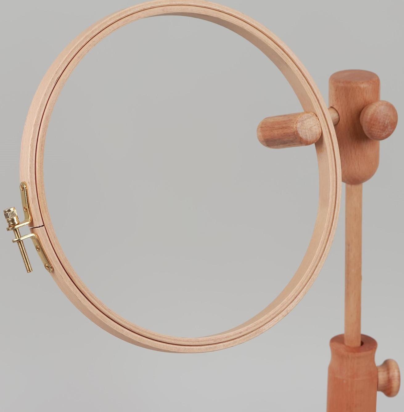 Пяльцы для вышивания, d = 21 см, с подставкой 45 см, цвет светлое дерево