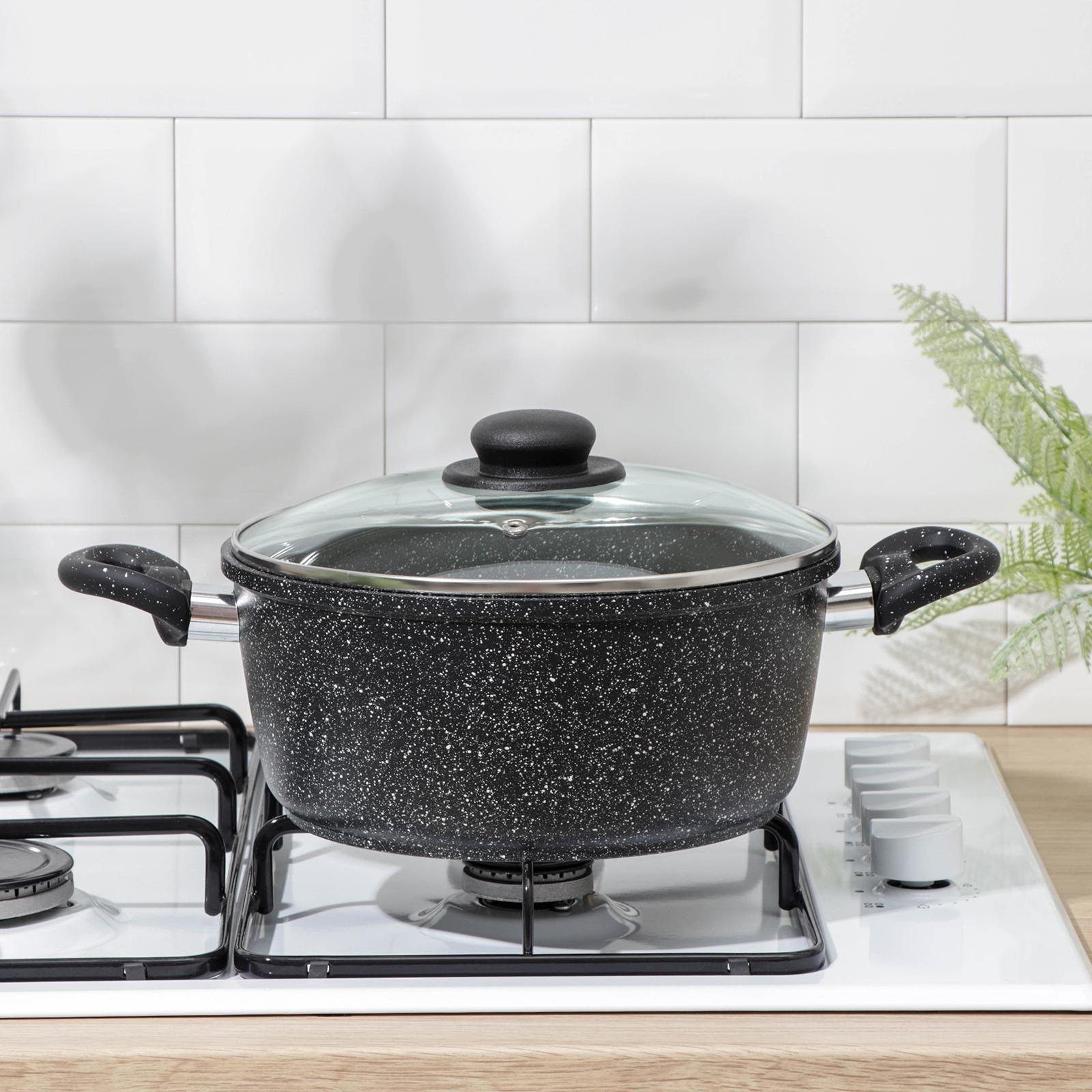 Кастрюля Доляна «Элит», 4 л, антипригарное покрытие, стеклянная крышка