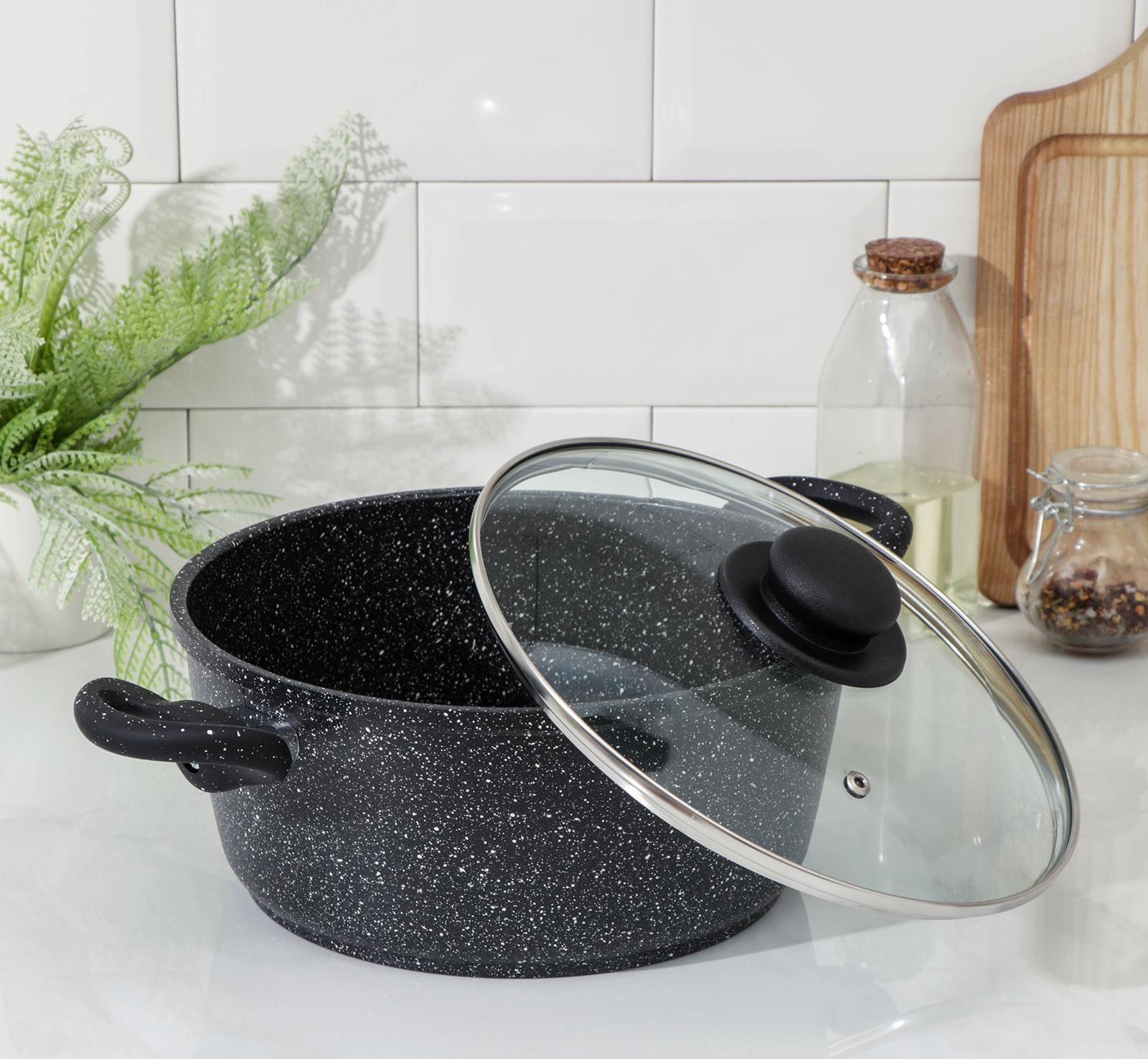 Кастрюля Доляна «Элит», 4 л, антипригарное покрытие, стеклянная крышка