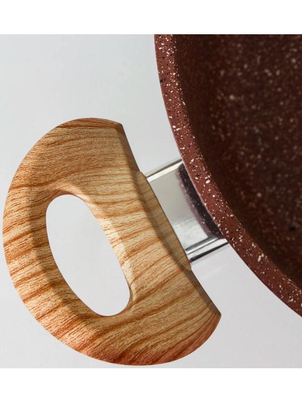 Кастрюля Доляна «Брауни», 3,3 л, стеклянная крышка, антипригарное покрытие, индукция, цвет коричневый