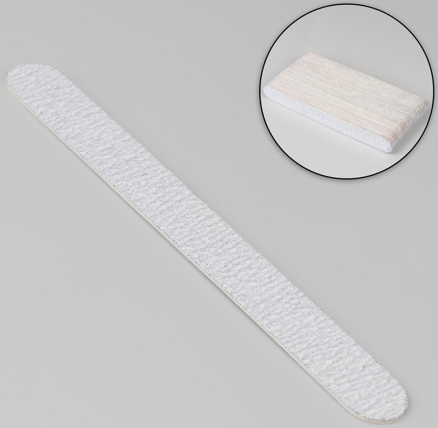 Пилка-наждак «Классика», на деревянной основе, абразивность 180, 18 см, фасовка 50 шт, цвет серый