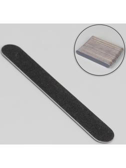 Пилка-наждак «Классика», на деревянной основе, абразивность 200, 10 см, фасовка 50 шт, цвет чёрный