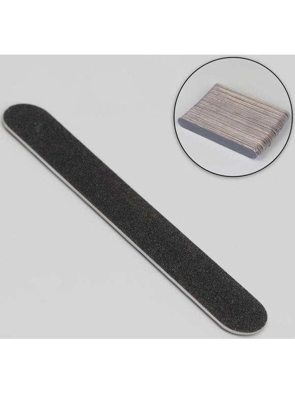 Пилка-наждак «Классика», на деревянной основе, абразивность 200, 10 см, фасовка 50 шт, цвет чёрный