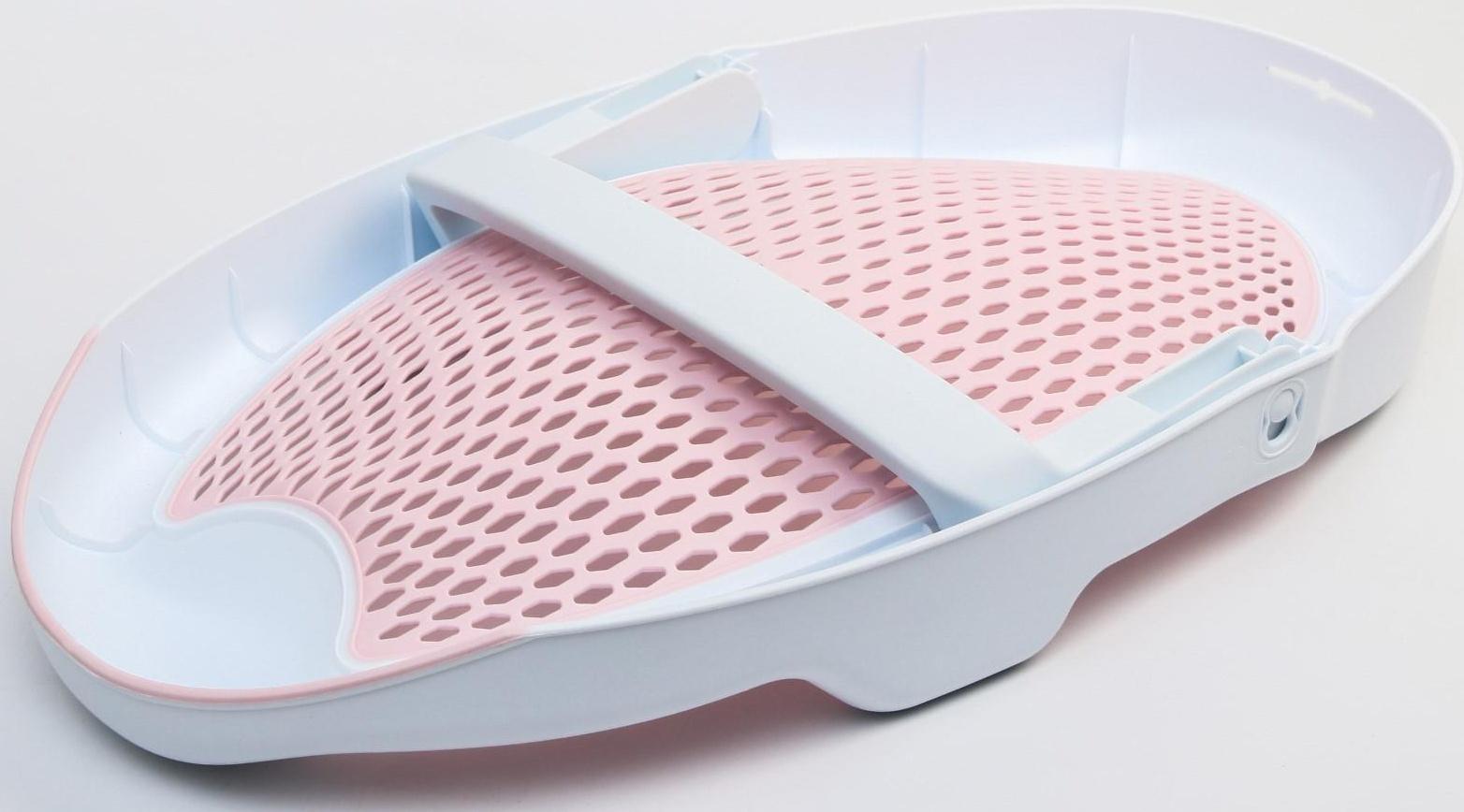 Горка для купания, цвет белый/розовый