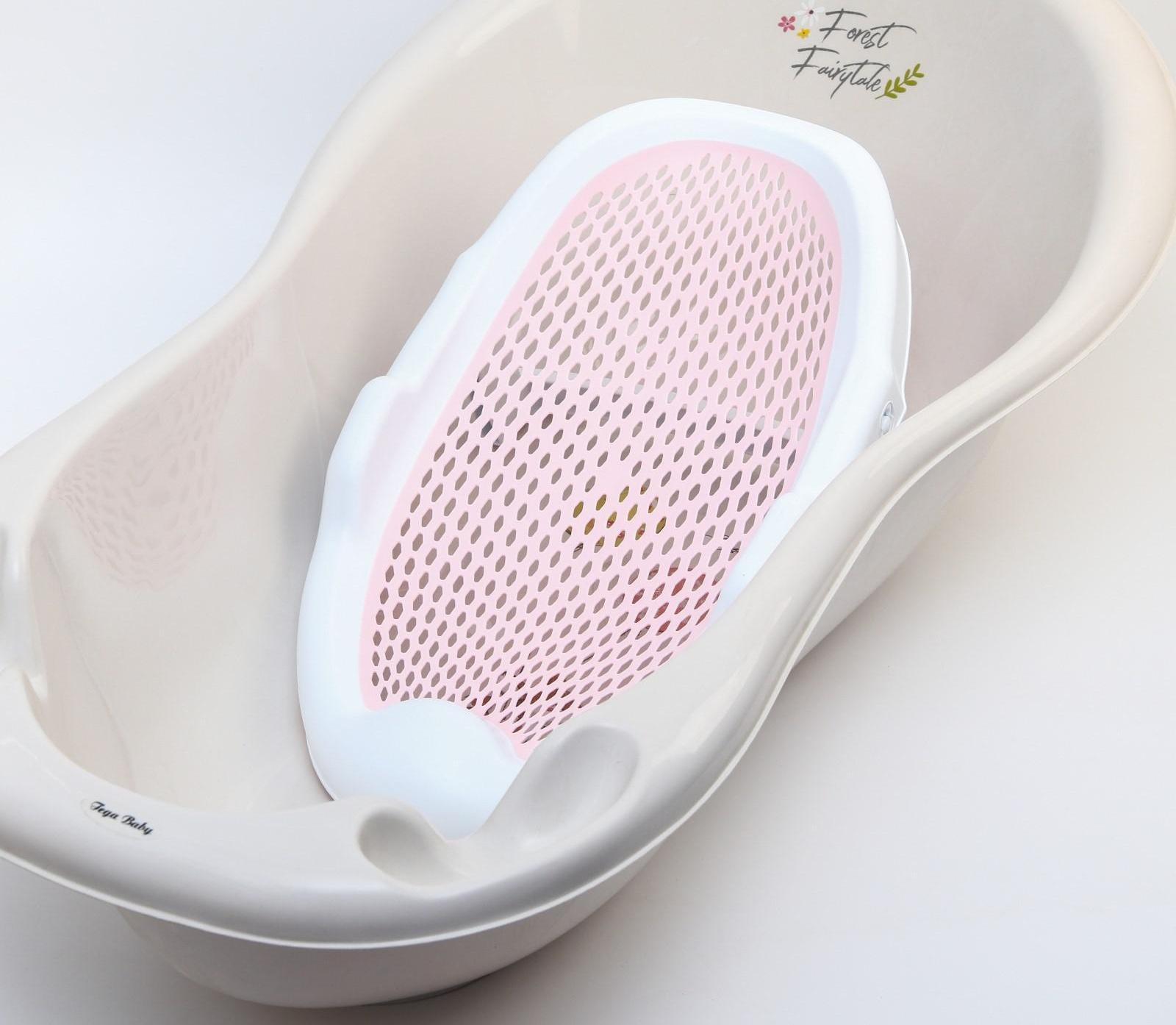 Горка для купания, цвет белый/розовый