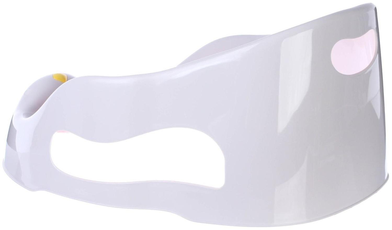 Лежак - горка для купания, цвет белый/розовый 0-6 мес, р-р 43х30х19см