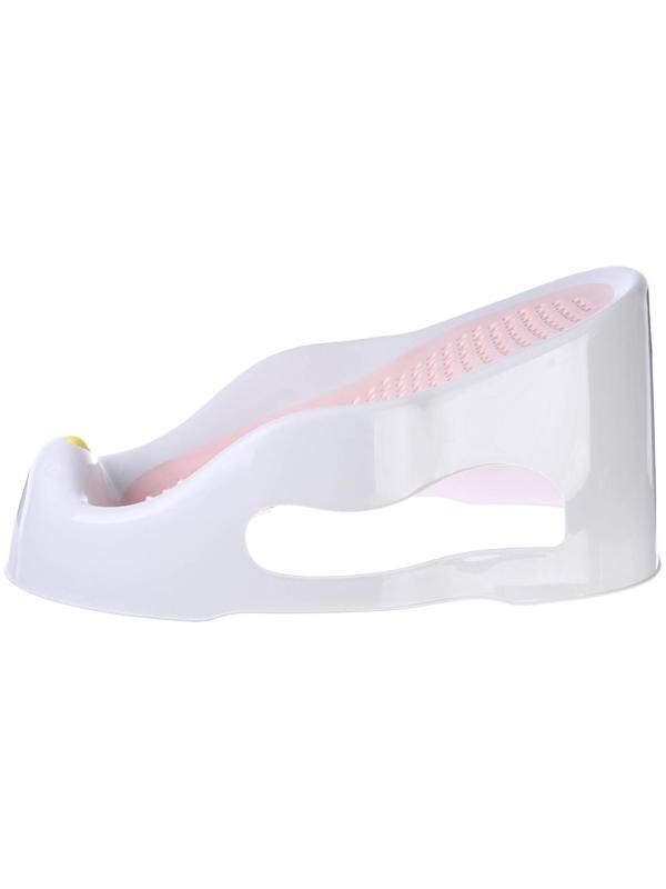 Лежак - горка для купания, цвет белый/розовый 0-6 мес, р-р 43х30х19см