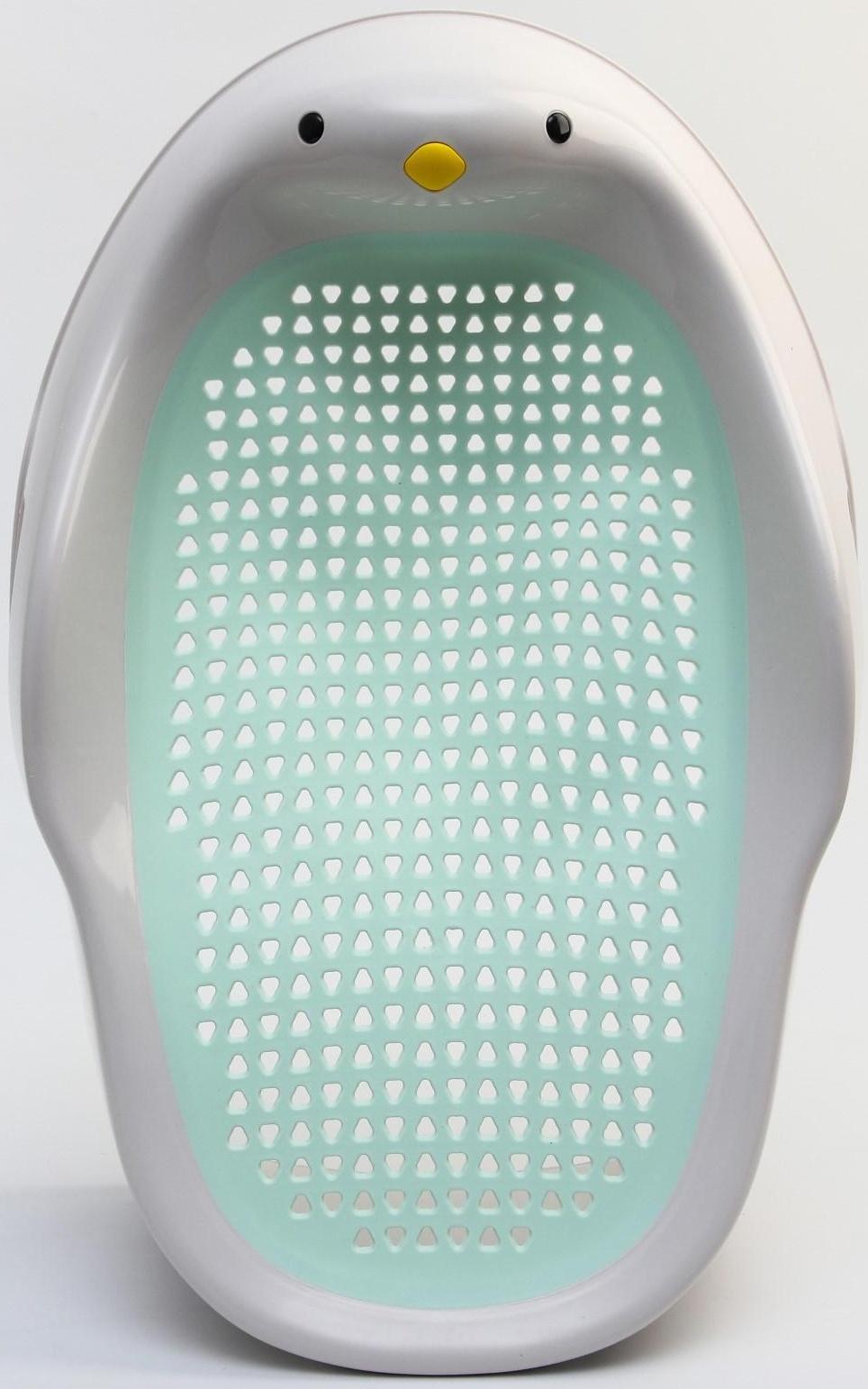 Лежак - горка для купания, цвет белый/мятный, 0-6 мес, р-р 43х30х19см