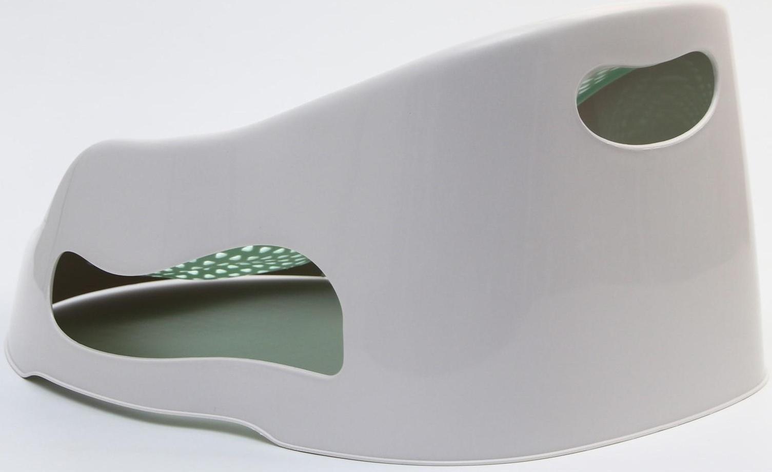 Лежак - горка для купания, цвет белый/мятный, 0-6 мес, р-р 43х30х19см