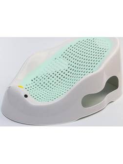 Лежак - горка для купания, цвет белый/мятный, 0-6 мес, р-р 43х30х19см