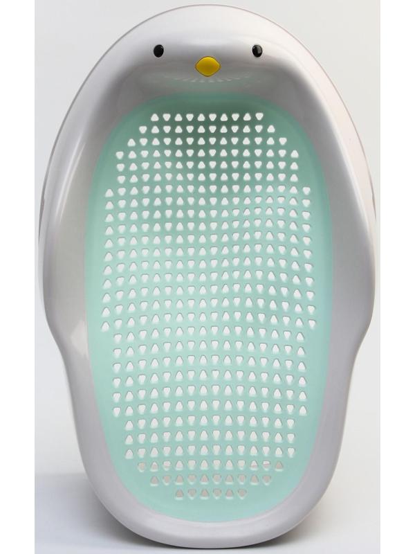 Лежак - горка для купания, цвет белый/мятный, 0-6 мес, р-р 43х30х19см