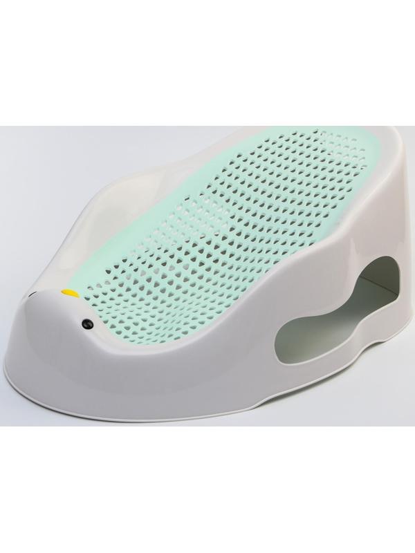 Лежак - горка для купания, цвет белый/мятный, 0-6 мес, р-р 43х30х19см