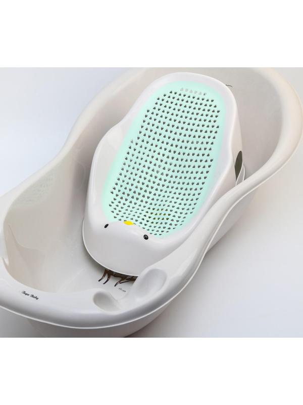 Лежак - горка для купания, цвет белый/мятный, 0-6 мес, р-р 43х30х19см