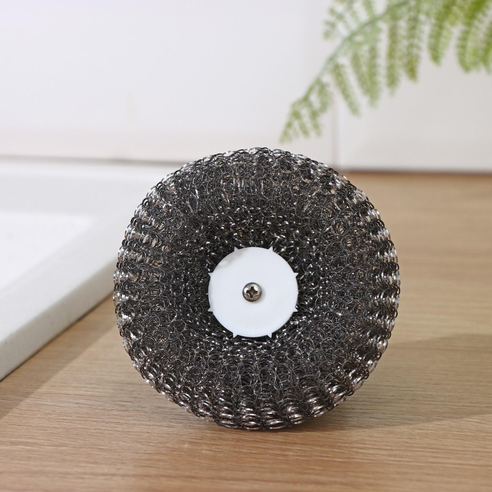 Щётка для мытья посуды «Кактус», металлическая губка, d=8 см