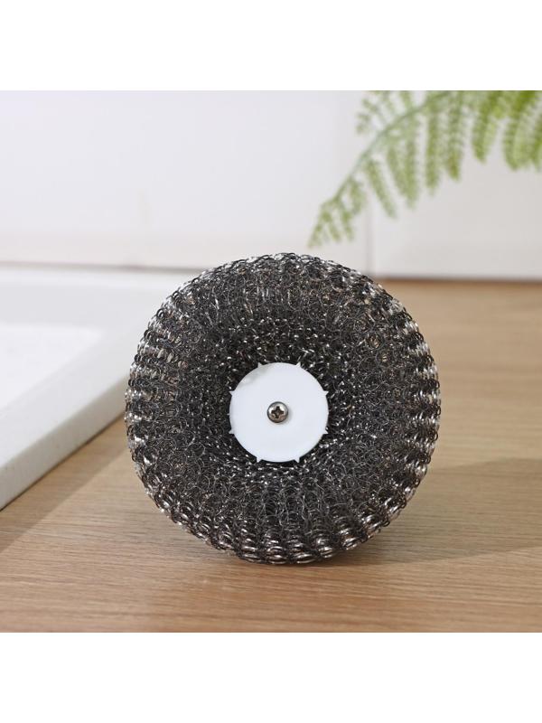 Щётка для мытья посуды «Кактус», металлическая губка, d=8 см