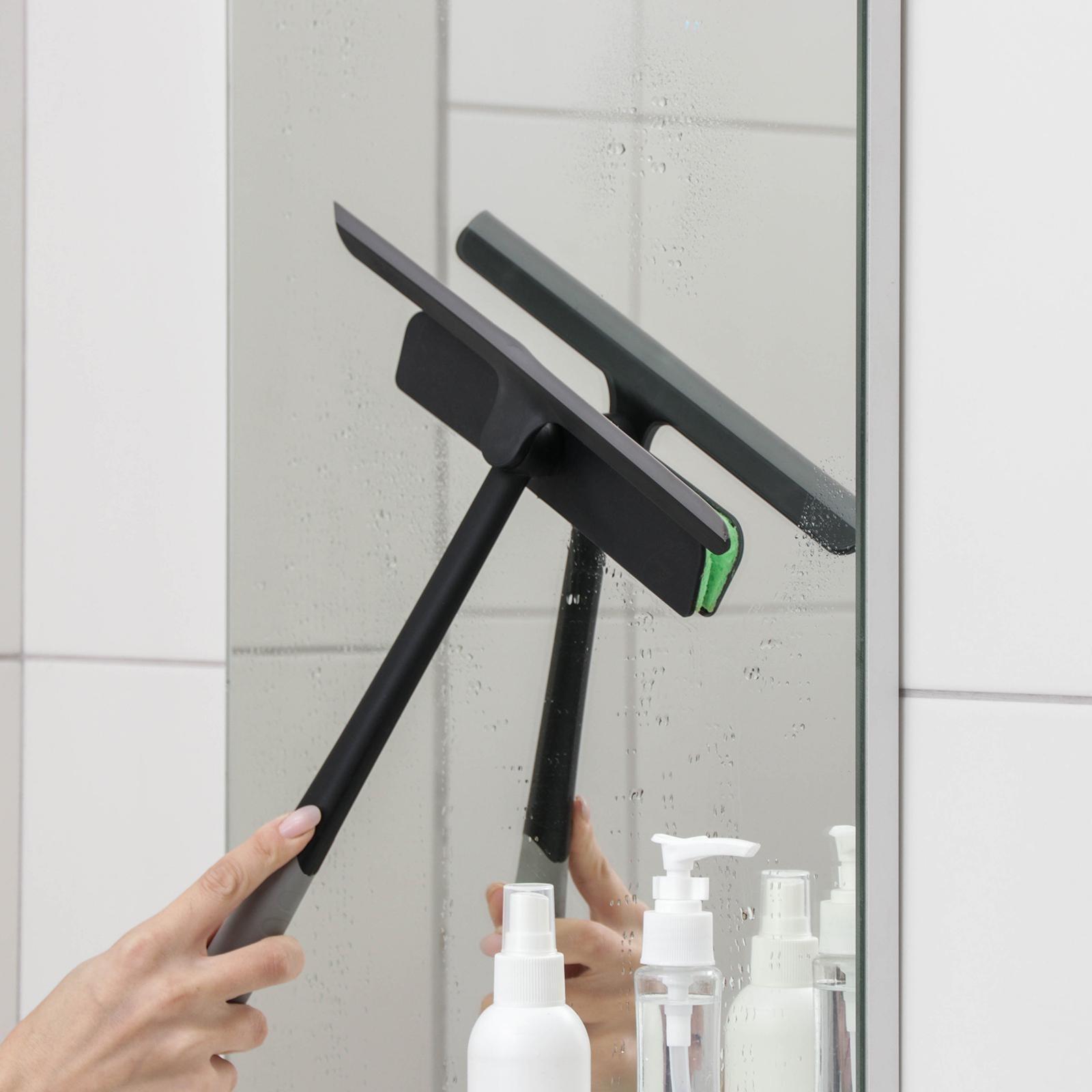 Окномойка Доляна «Элит», целлюлозная губка, поворотный силиконовый водосгон, 28×34×6 см, цвет МИКС