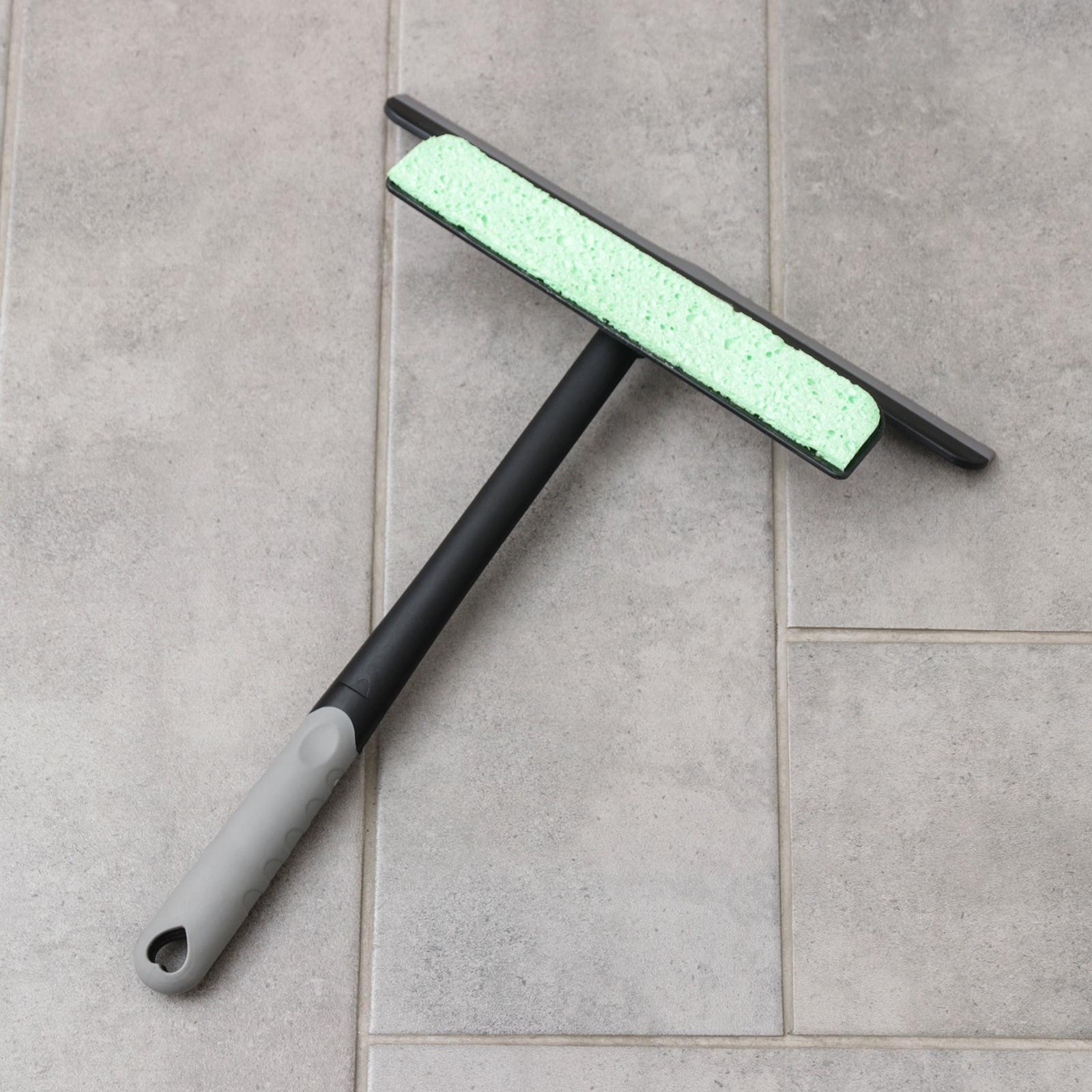 Окномойка Доляна «Элит», целлюлозная губка, поворотный силиконовый водосгон, 28×34×6 см, цвет МИКС