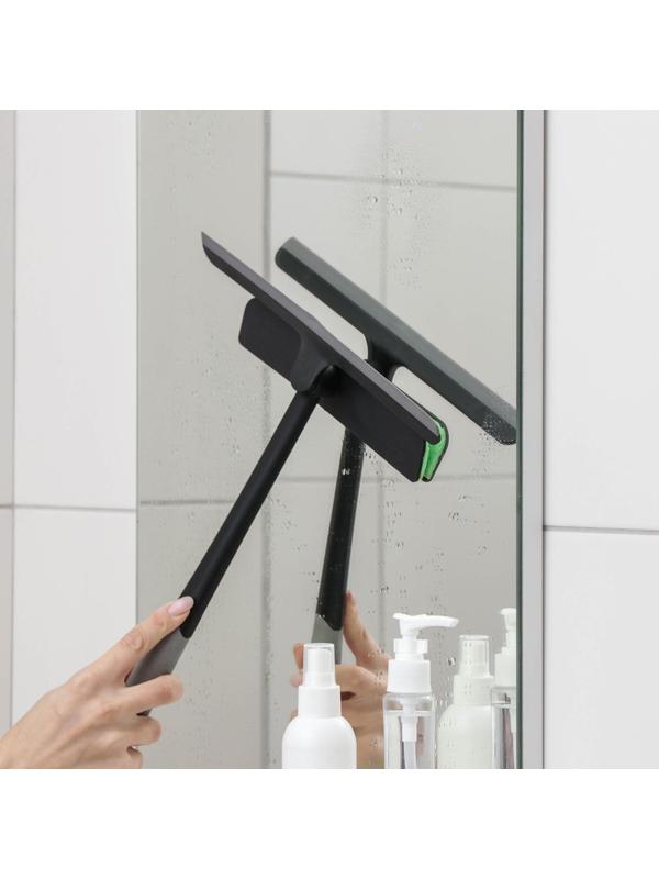 Окномойка Доляна «Элит», целлюлозная губка, поворотный силиконовый водосгон, 28×34×6 см, цвет МИКС