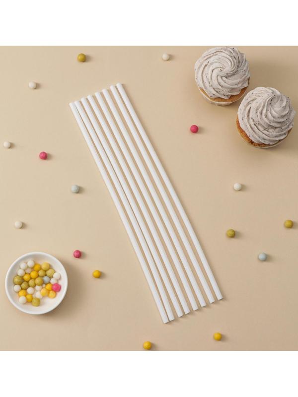 Набор палочек-дюбелей для кондитерских изделий Доляна, 8 шт, d=0.7 см, длина 30 см