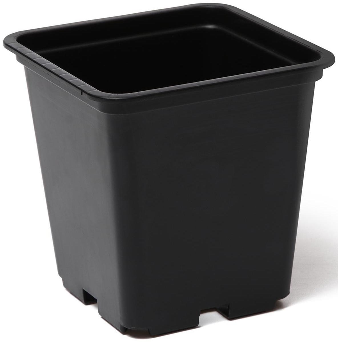 Горшок для рассады, 1 л, 11 × 11 × 12 см, чёрный