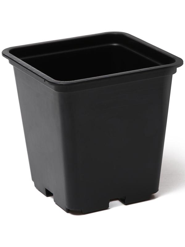 Горшок для рассады, 1 л, 11 × 11 × 12 см, чёрный