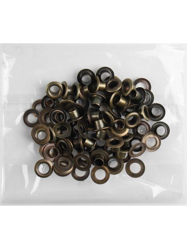 Люверс, d = 5 мм, 50 ± 5 шт, цвет антик