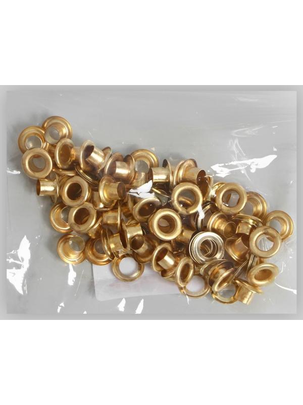 Люверс, d = 5 мм, 50 ± 5 шт, цвет золотой