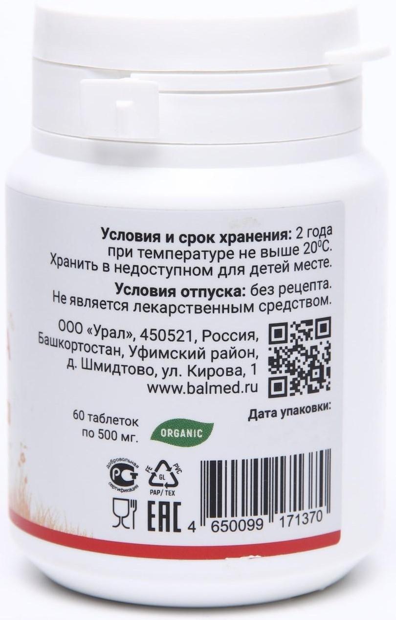 Огневка пчелиная Здоровое движение, 60 таблеток по 500 мг