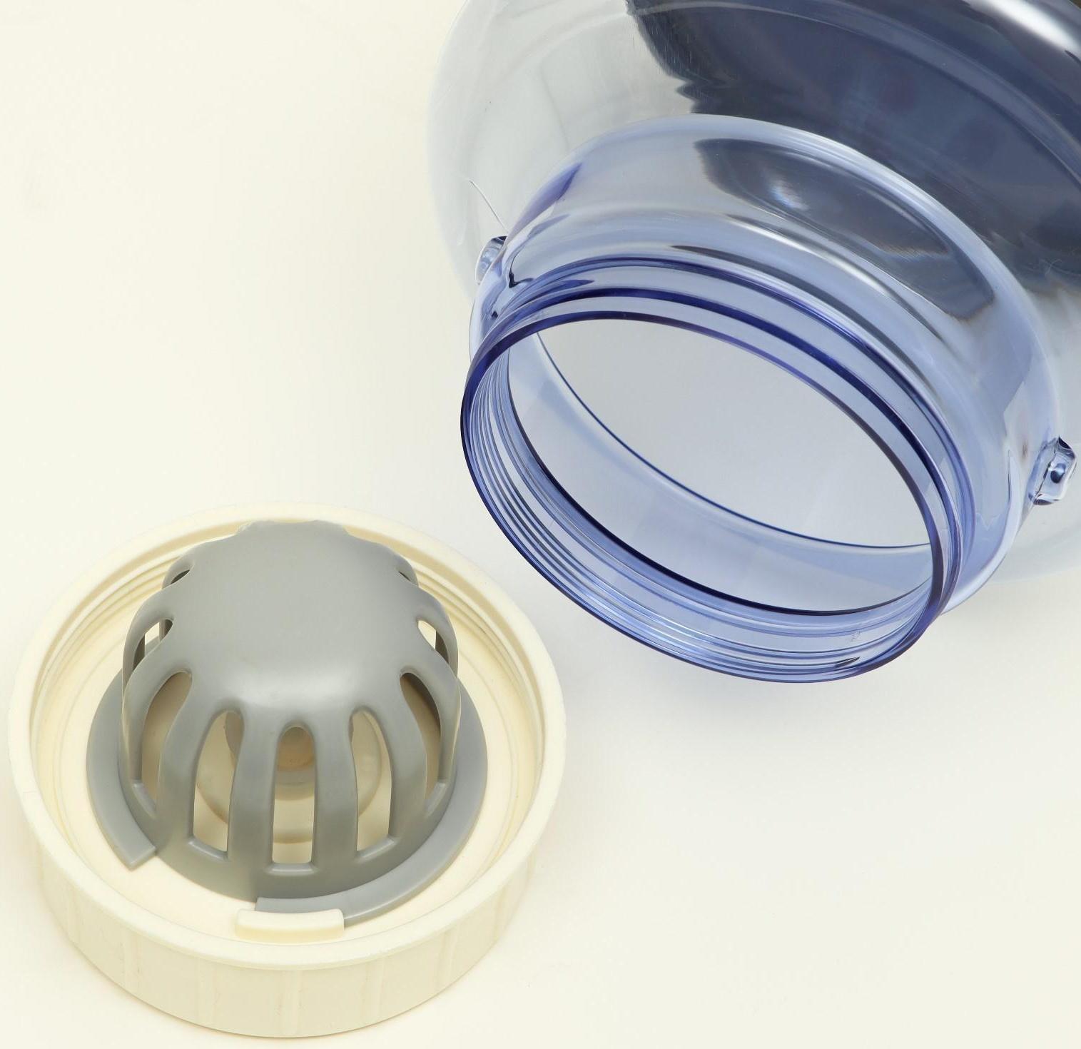 Комплекс для кормления с автопоилкой и съёмной миской, бело-серый