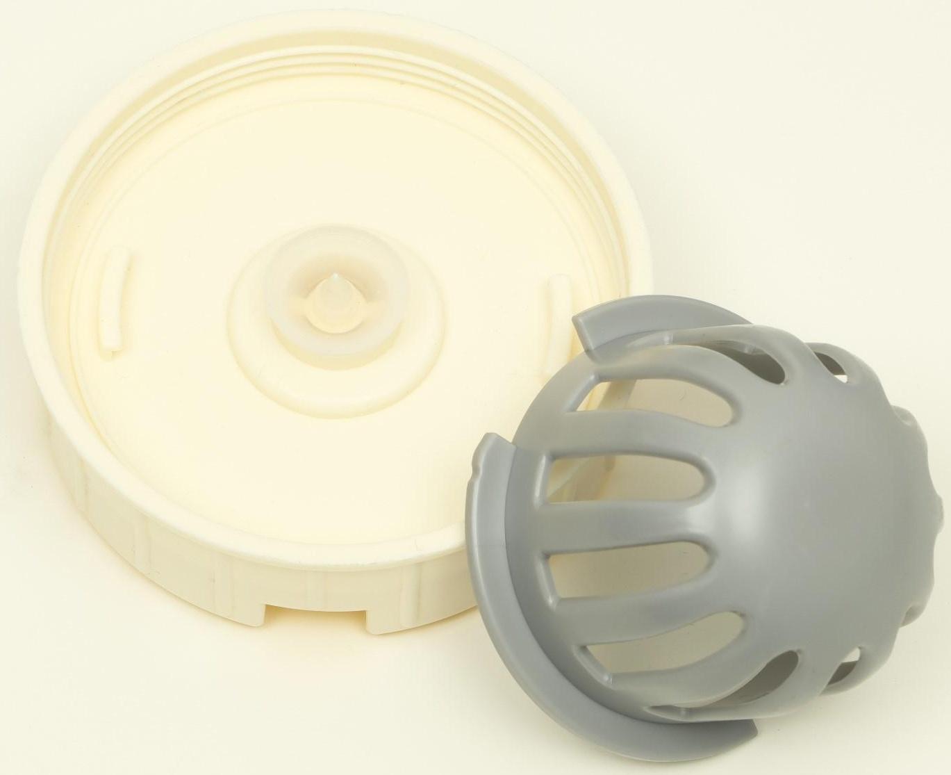 Комплекс для кормления с автопоилкой и съёмной миской, бело-серый