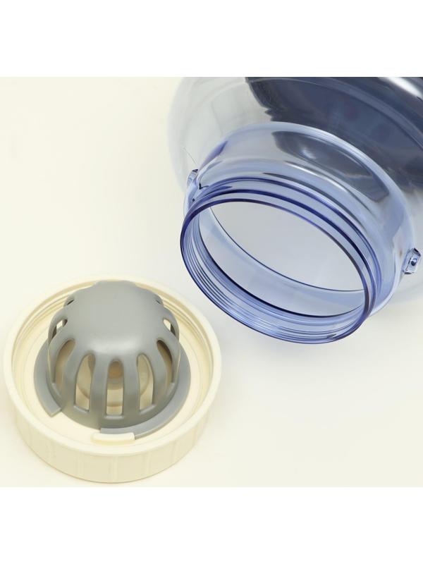 Комплекс для кормления с автопоилкой и съёмной миской, бело-серый