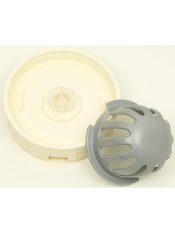 Комплекс для кормления с автопоилкой и съёмной миской, бело-серый