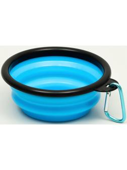 Миска складная, синяя, 250 мл, 11 см