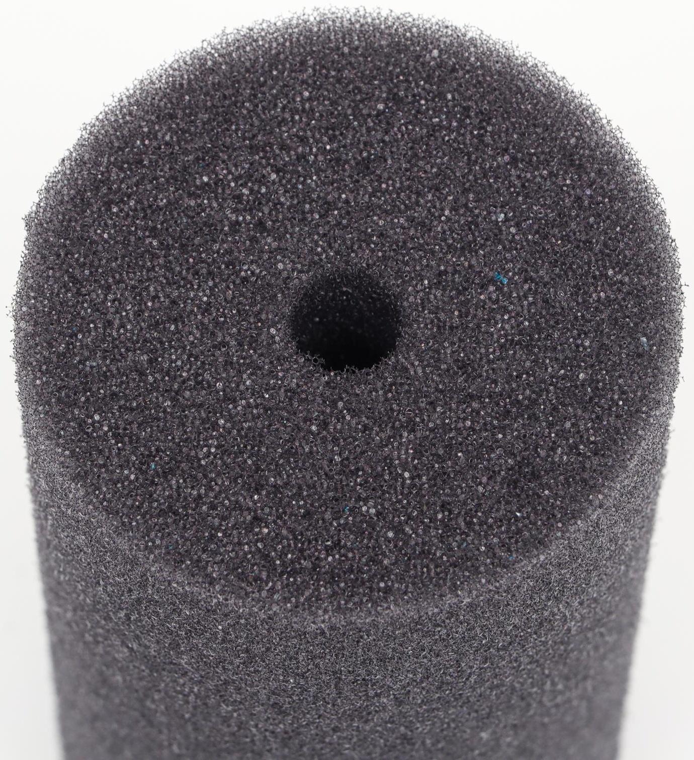 Губка круглая № 4, мелкопористая, 8 х 8 х 16 см, серая