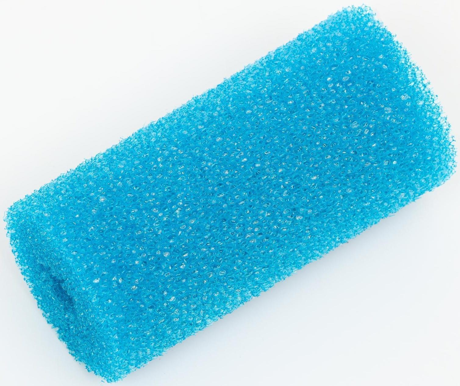 Губка круглая № 2, крупнопористая, 6 х 6 х 12 см, синяя