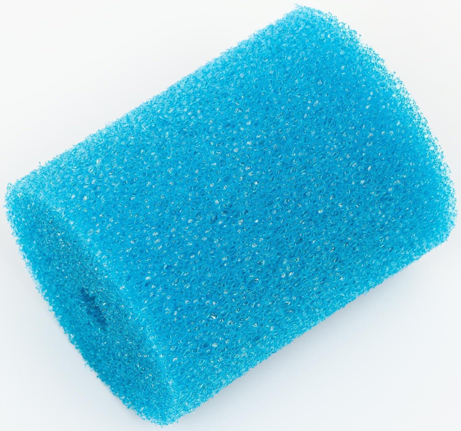 Губка круглая № 3, крупнопористая, 8 х 8 х 10 см, синяя