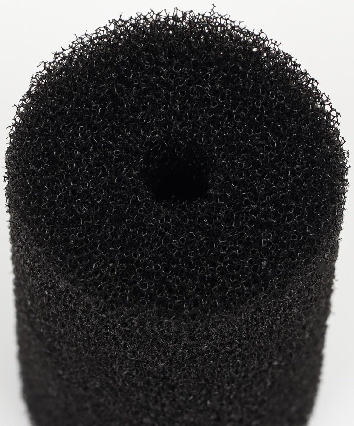 Губка круглая № 2, среднепористая 30 PPI, 6 х 6 х 12 см, черная