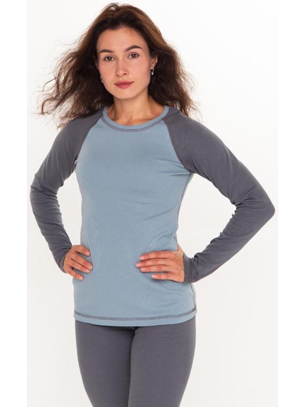 Термобельё женское (лонгслив, леггинсы) цвет серо-голубой, размер 44