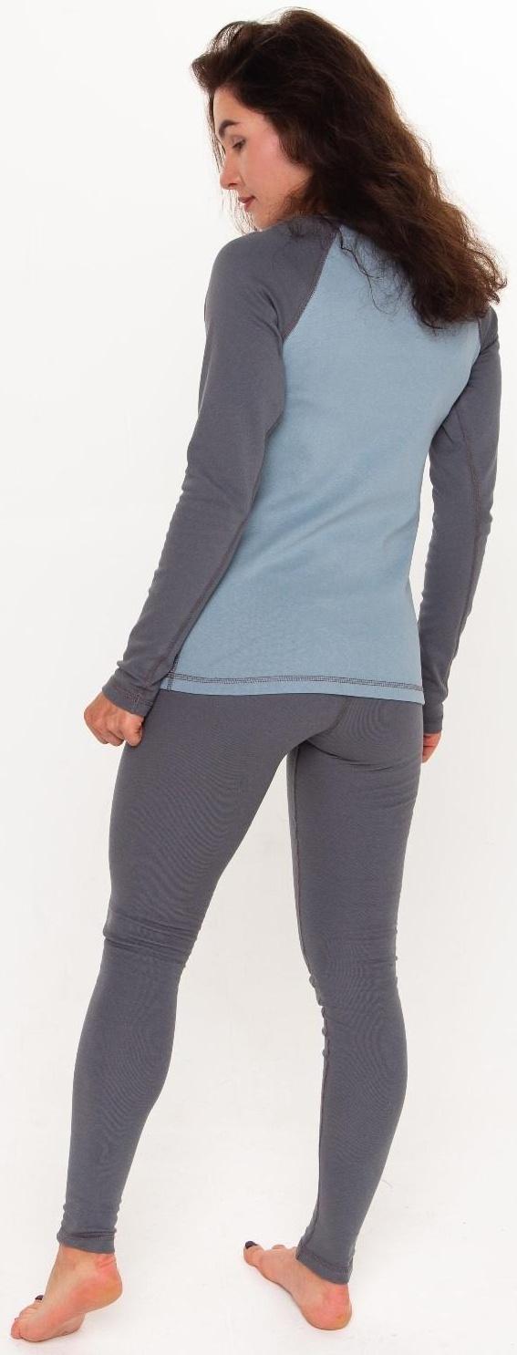 Термобельё женское (лонгслив, леггинсы) цвет серо-голубой, размер 46