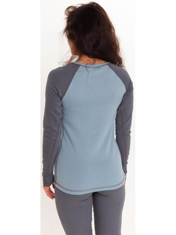 Термобельё женское (лонгслив, леггинсы) цвет серо-голубой, размер 48