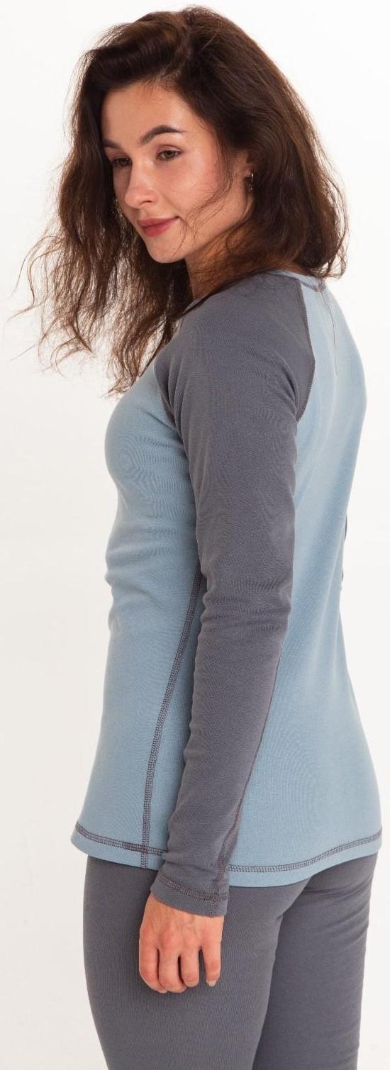 Термобельё женское (лонгслив, леггинсы) цвет серо-голубой, размер 52