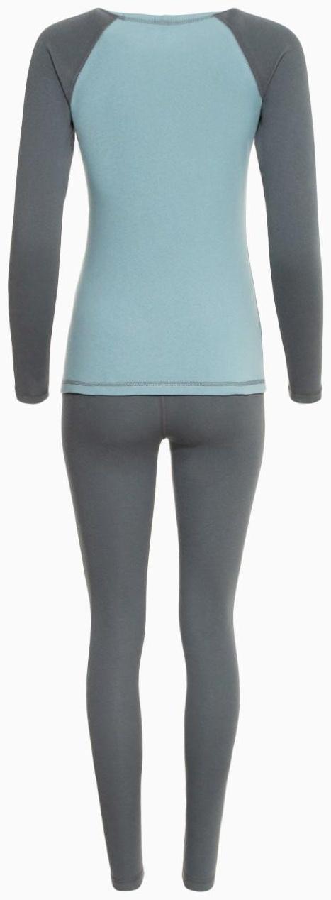 Термобельё женское (лонгслив, леггинсы) цвет серо-голубой, размер 52