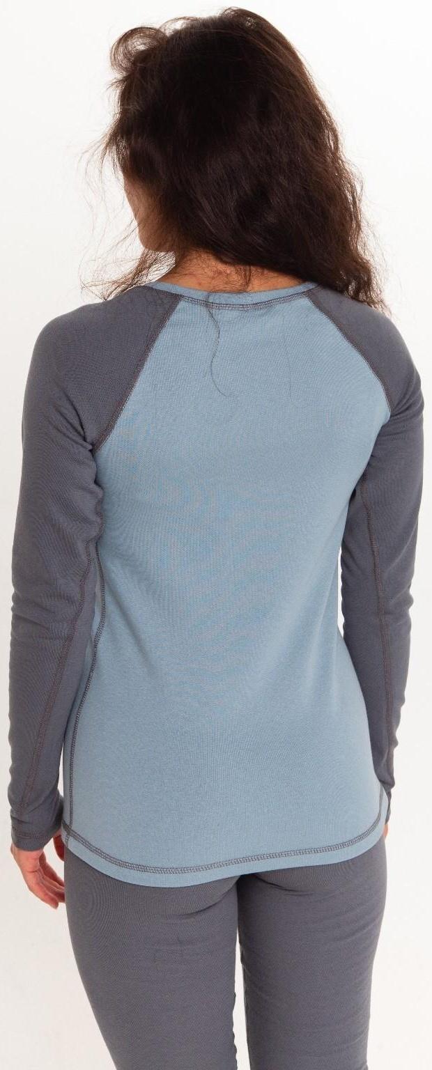 Термобельё женское (лонгслив, леггинсы) цвет серо-голубой, размер 52