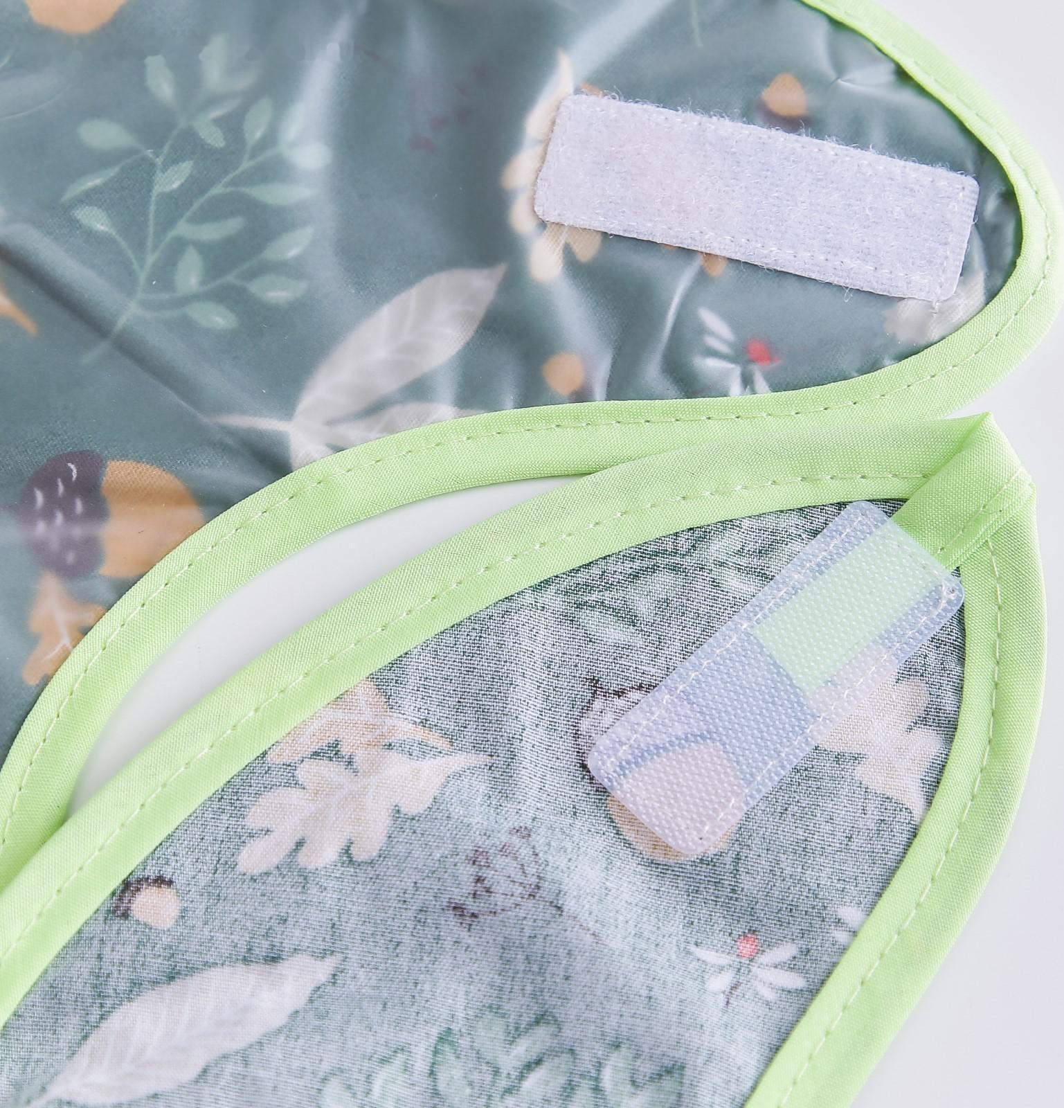 Нагрудник для кормления «Лес» непромокаемый на липучке, с карманом, р-р. 37х23х10