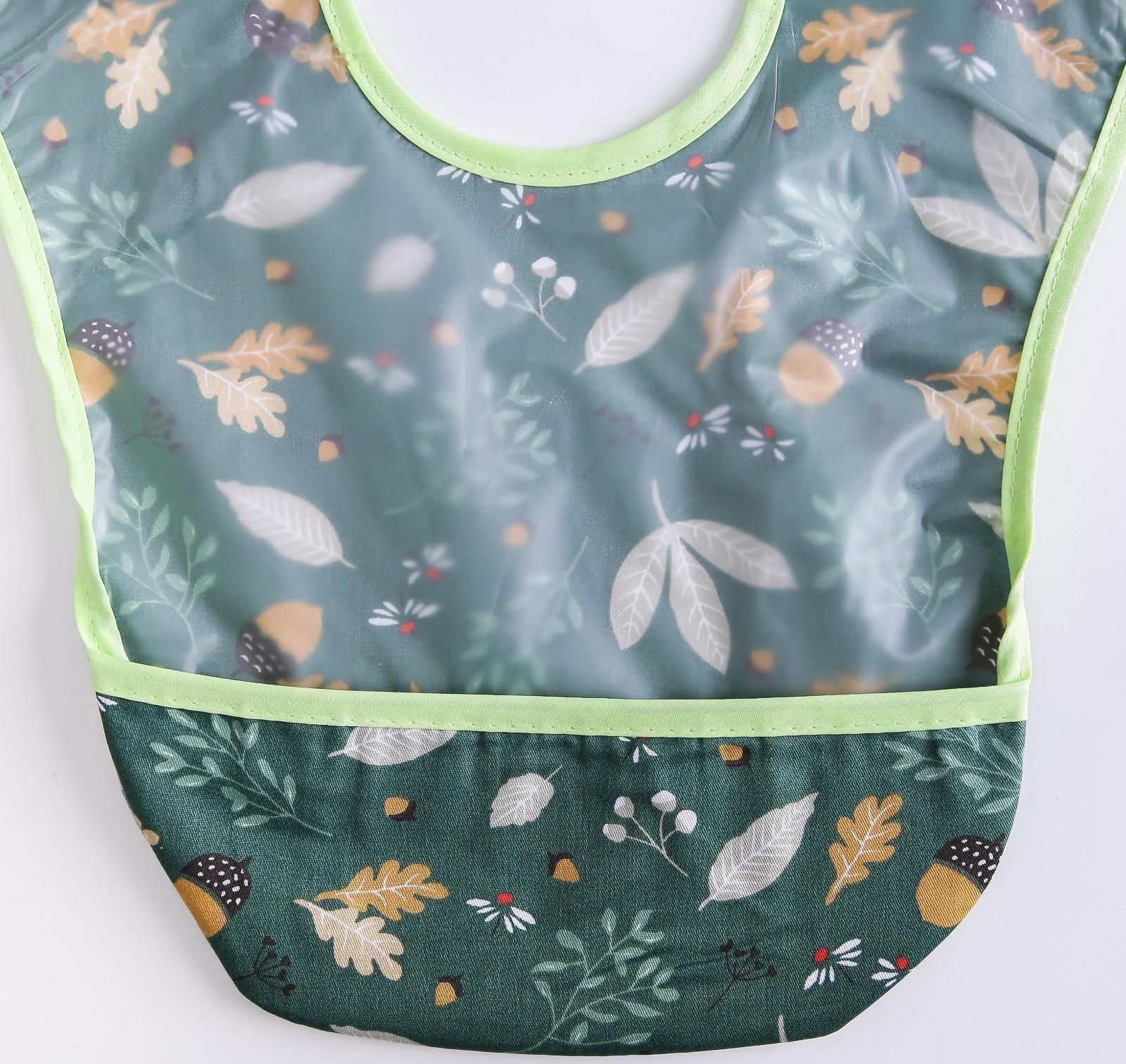 Нагрудник для кормления «Лес» непромокаемый на липучке, с карманом, р-р. 37х23х10